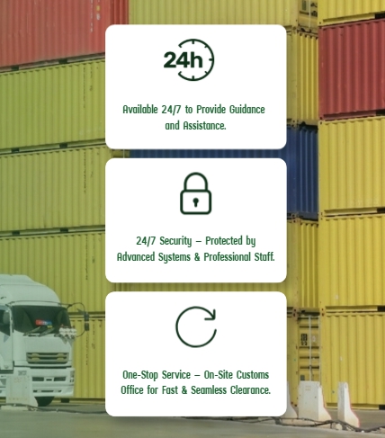 Container yard equipment handling stacked containers